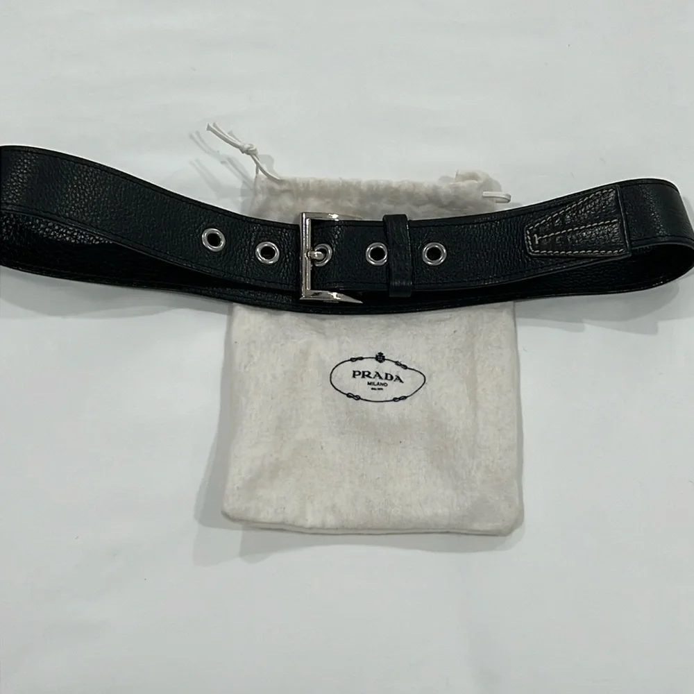 Prada black pebble leather belt - Picture 2 of 9